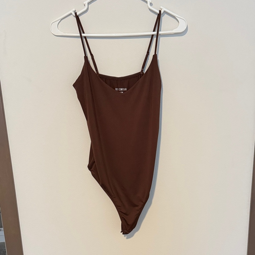 Streetwear Society Women’s  Chocolate Spaghetti Strap Bodysuit Size Medium